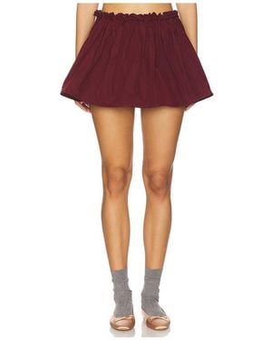 ShuShu/Tong Hand-Sewn Floral Waist Mini Skirt - Red