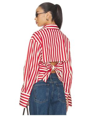 Simon Miller Loch Poplin Button Up - Red