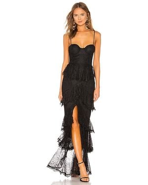 MAJORELLE Vestido Largo Zelda Fitz En Color Negro Talla (También En S, Xxs, Xs, M, Xl)