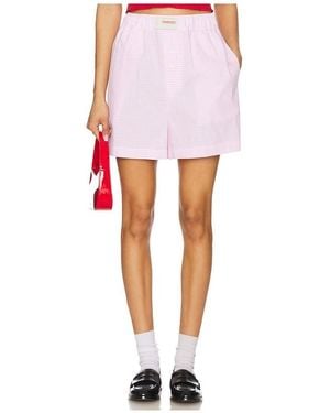 Fiorucci Gingham Logo Shorts - White