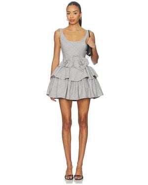 AKNVAS Minivestido Devyn En Color Gris Talla (También En 2, 4, 6, 8) - Blanco