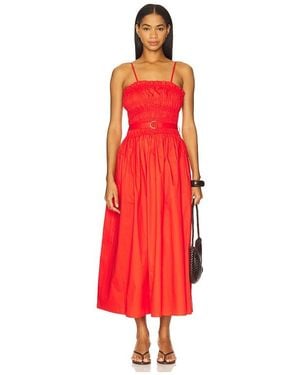 Karina Grimaldi Panama Solid Dress - Red