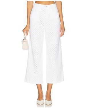 FAVORITE DAUGHTER The Masha Super High Rise Wide Leg Crop Pant - White