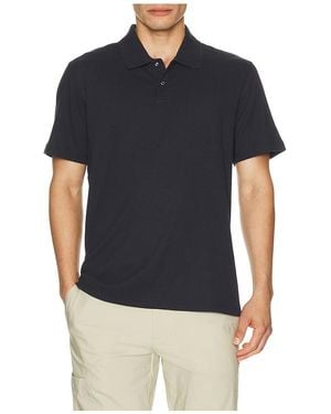 Vince Mesh Knit Snap Short Sleeve Polo En Color Azul Marino Talla (También En S, Xl/1X, Xxl/2X)