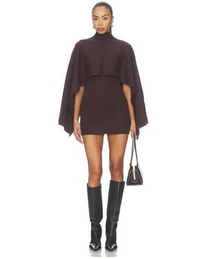 ALL THE WAYS Rozela Dress Cape Set - Brown