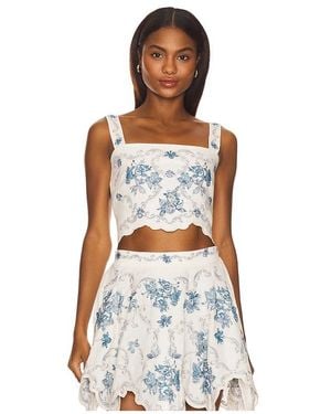 Agua Bendita Luciana Gloriosa Top - White