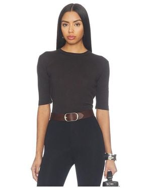Wolford Merino Knit Short Sleeve Top - Black