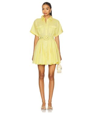 Hemant & Nandita X Revolve Belted Mini Dress - Yellow