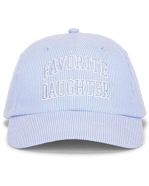 FAVORITE DAUGHTER Stripe Logo Baseball Cap - Blue