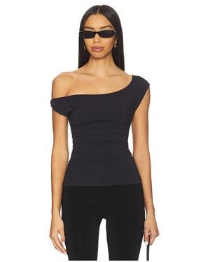 WeWoreWhat Twisted Off The Shoulder Top - Black