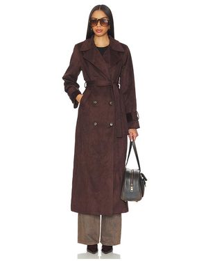 SNDY'S Trenchcoat Sutton Faux Suede - Braun