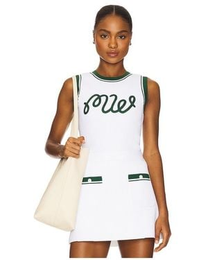 Malbon Golf Luna Rib Knit Tank Top - White