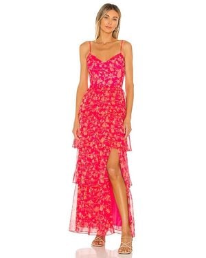 Amanda Uprichard Thaddea Maxi Dress - Red