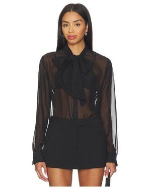 MORE TO COME Cinrella Sheer Top - Black