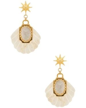 Brinker & Eliza Pendientes Largos Aperitivo En Color Blanco Talla - Metálico