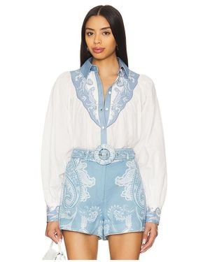Hemant & Nandita Yoke Shirt - Blue