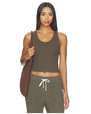 PERFECTWHITETEE Blondie Structured Rib Bra Friendly Tank - Green