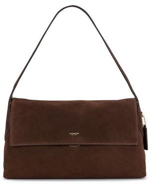 COACH Suede Chelsea Shoulder Bag 36 - Brown