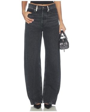 Alexander Wang Float Mid Rise Relaxed Jeans With Crystal Beltloops - Black