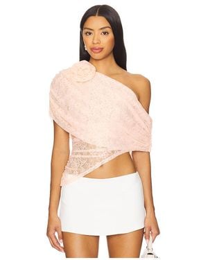 Lovers + Friends Priscilla Top En Color Rosado Talla (También En M, S, Xs, Xxs) - Blanco