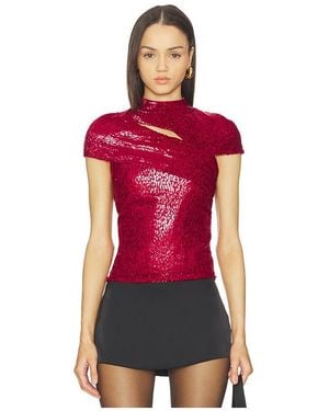 Self-Portrait Fil Coup? Cut Out Top - Red