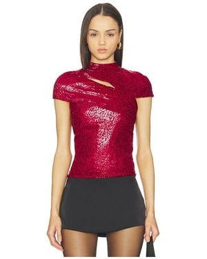 Self-Portrait Fil Coup? Cut Out Top - Red