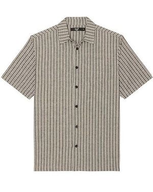 Former Reynolds Stripe Short Sleeve Shirt - Black