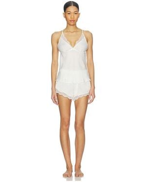 Flora Nikrooz Madelyn Sueded Charm Cami Set - White