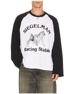 Siegelman Stable Raglan Stable Long Sleeve Racing Tee - Grey