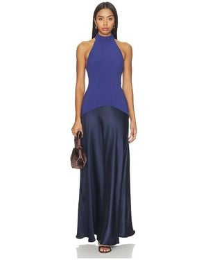 Nookie Alice High Neck Maxi Dress - Blue