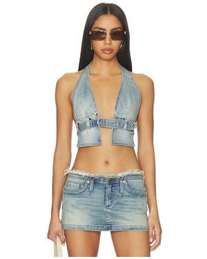 A.Brand Halter Belt Top - Blue