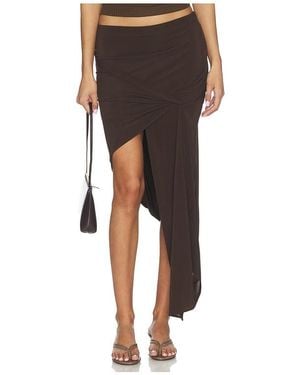Helmut Lang Falda Twist Drape En Color Marrón Talla (También En S) - Negro