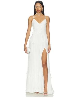 V. Chapman ROBE MAXI PERSEPHONE en White. Taille 2. Also en 8, 10. - Blanc