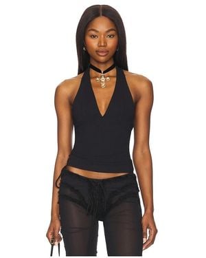 Free People Still Here Halter Top - Black