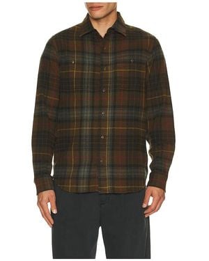 Schott Nyc Flannel En Color Verde Oscuro Talla (También En Xl/1X, Xxl/2X) - Negro