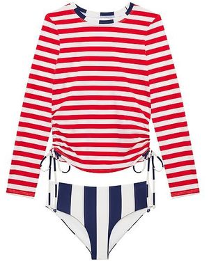 Beach Riot Little Addie And Janie Set - Red