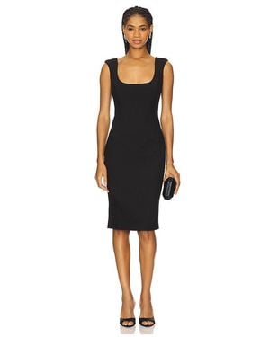 Bardot Audrey Fitted Midi Dress - Black