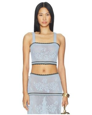 Agua Bendita X Revolve Vicky Crop Top - Blue