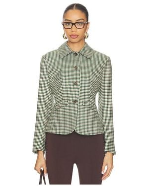 La Ligne Houndstooth Jacket - Green