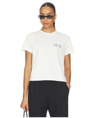 Anine Bing Shelley I See You I Love You Tee - White