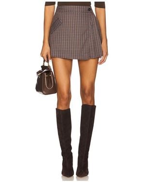 Line & Dot Zadie Pleated Mini Skirt - Multicolor