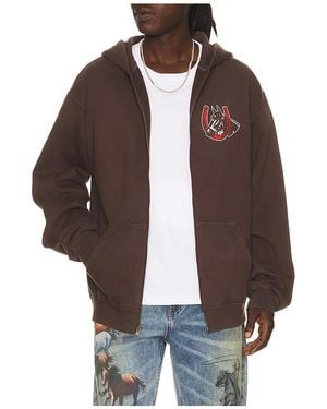 One Of These Days Valley Riders Zip Up Hoodie - Brown