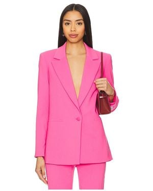 Alice + Olivia Blazer Denny Notch Collar Boyfriend - Pink