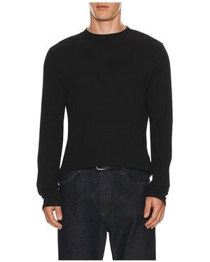 NN07 Clive Waffle Knit Tee - Black