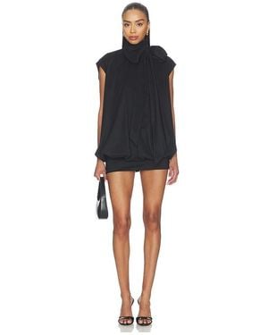 Prabal Gurung Tie-Neck Cocoon Mini Dress - Black