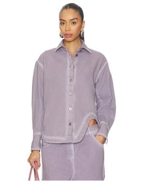 The Attico Bomber Shirt Jacket - Purple