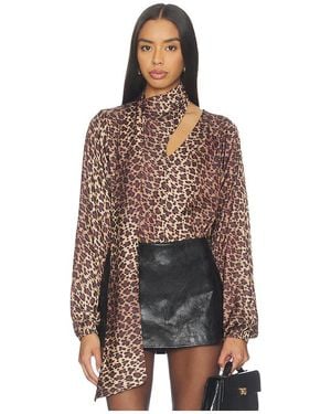 WeWoreWhat X Revolve Wrap Neck Tie Top - Braun