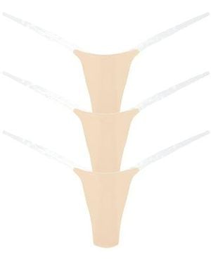 Stringys 3-Pack Nude Invisible Underwear - White