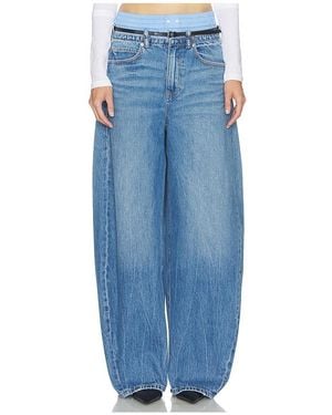 Alexander Wang Prestyle Blow Up Jeans With Leather Belt And Boxer - Blue