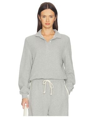DONNI. The Eco-Terry Polo Sweatshirt - White